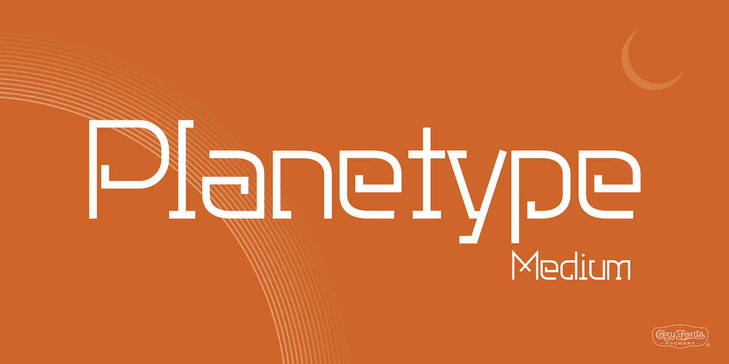 Пример шрифта Planetype #7